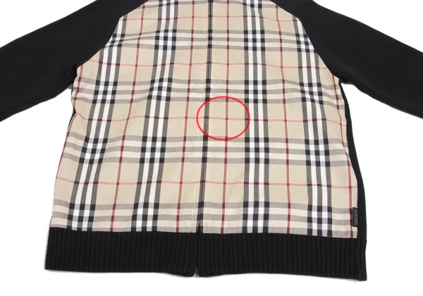 BURBERRY BLACK LABEL Nova Check Switching Zip-Up Knit K-173589_008