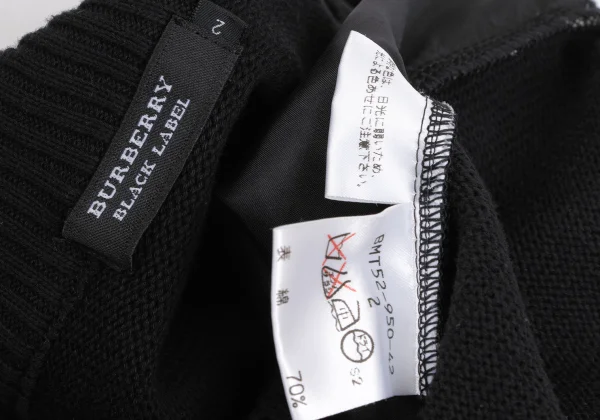BURBERRY BLACK LABEL Nova Check Switching Zip-Up Knit K-173589_015