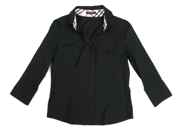 BURBERRY LONDON Point Embroidery Cotton Stretch Shirt K-173590_002