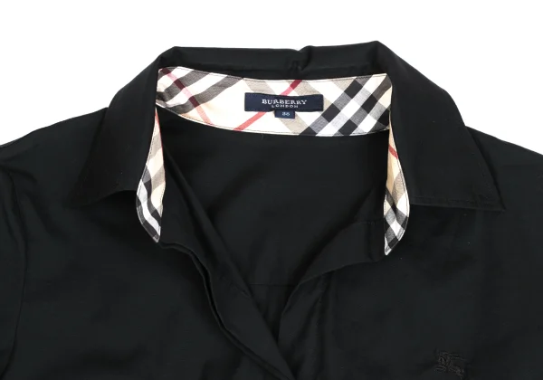 BURBERRY LONDON Point Embroidery Cotton Stretch Shirt K-173590_004