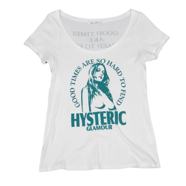 HYSTERIC GLAMOUR Cotton Girl Print T-Shirt White,Green Free K-173591_001