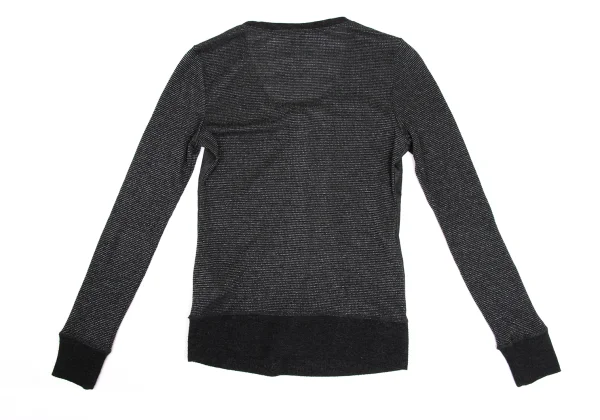ARMANI EXCHANGE Embroidered Accent Henley Neck Knit Top K-173592_012