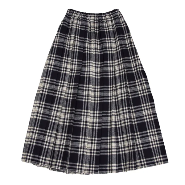 COMME des GARCONS Wool Checker Pleats Skirt K-173594_002