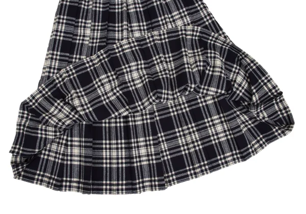 COMME des GARCONS Wool Checker Pleats Skirt K-173594_006