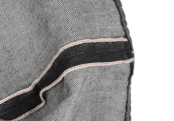 Yohji Yamamoto FEMME Spotted Horse Knit Docking Denim Skirt K-173597_011