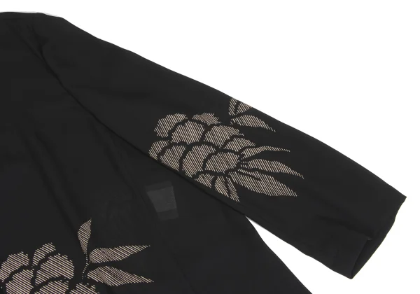COMME des GARCONS Floral Print Sheer Buttonless Long Jacket K-173598_005