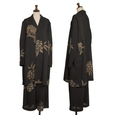 COMME des GARCONS Sheer Floral Print Jacket & Pants