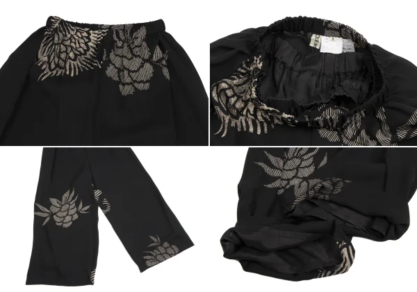 コムデギャルソンCOMME des GARCONS フラワープリントシースルーセットアップ 黒ベージュM K-173600_014