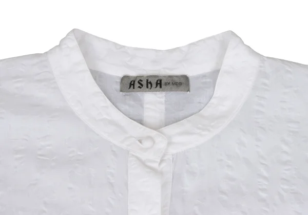 ASHA BY MDS Stripe Wrinkled Drawstring Design Pullover Band-collar Shirt Dress K-173619_004