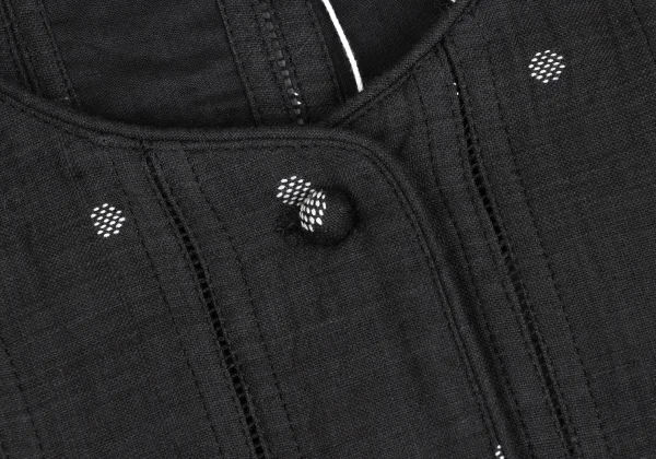 ASHA BY MDS Dot Weave Stripe Collarless Jacket K-173624_004