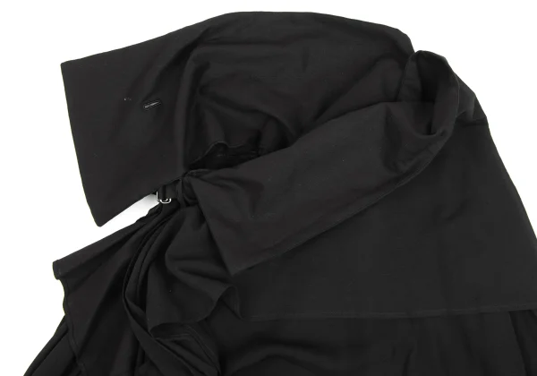 Yohji Yamamoto FEMME Linen Blend Asymmetric Drape Skirt K-173625_006
