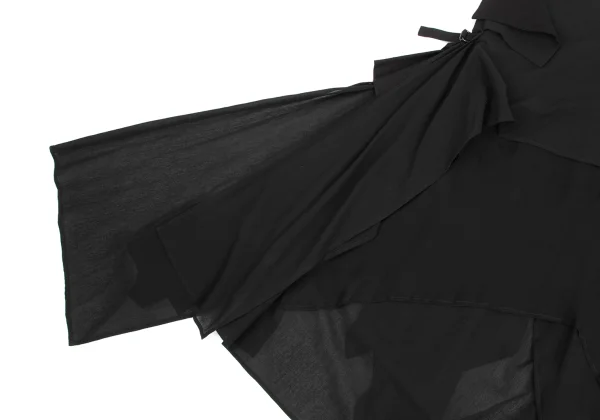 Yohji Yamamoto FEMME Linen Blend Asymmetric Drape Skirt K-173625_008