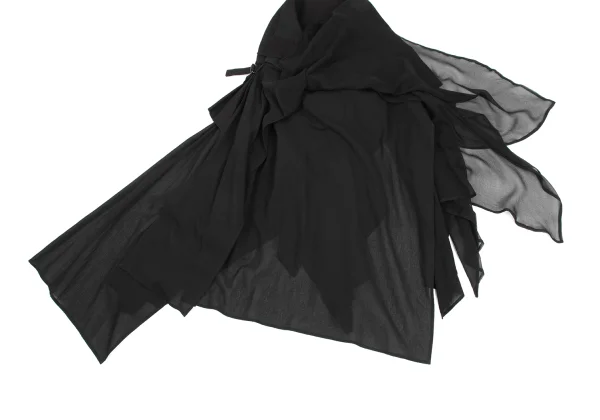 Yohji Yamamoto FEMME Linen Blend Asymmetric Drape Skirt K-173625_009