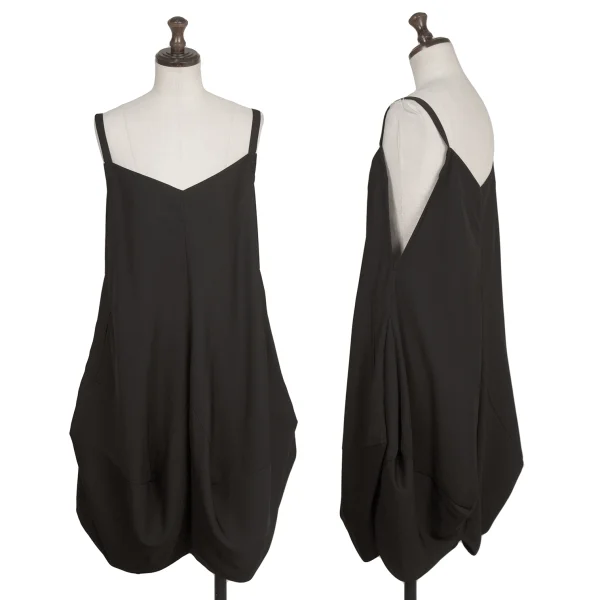 LIMI feu Double Satin Square Hem Camisole Dress Black 2 K-173626_001