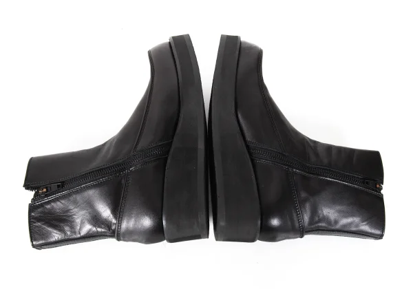 Y's Leather Platform Zip-up Boots K-173627_007