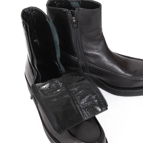 Y's Leather Platform Zip-up Boots K-173627_012