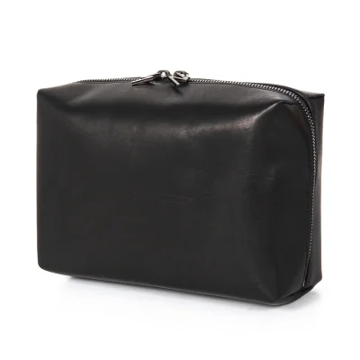 Yohji Yamamoto Logo Faux Leather Pouch