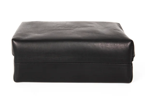 Yohji Yamamoto Logo Faux Leather Pouch K-173628_006