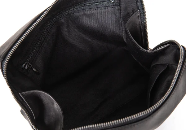 Yohji Yamamoto Logo Faux Leather Pouch K-173628_008