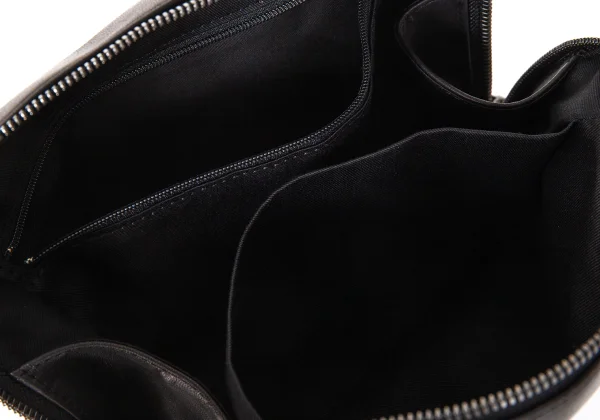 Yohji Yamamoto Logo Faux Leather Pouch K-173628_009