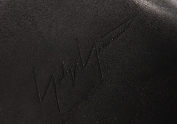 Yohji Yamamoto Logo Faux Leather Pouch K-173628_010