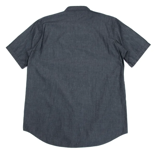 Papas Logo Patch Cotton Chambray Short Sleeve Shirt  K-173629_011