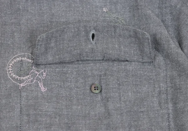 Papas Baseball Embroidery Long Sleeve Cotton Shirt K-173630_007