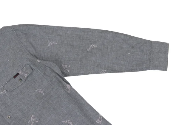 Papas Baseball Embroidery Long Sleeve Cotton Shirt K-173630_008