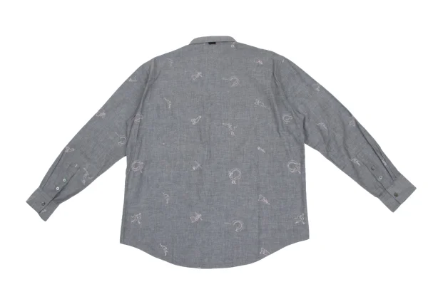 Papas Baseball Embroidery Long Sleeve Cotton Shirt K-173630_012