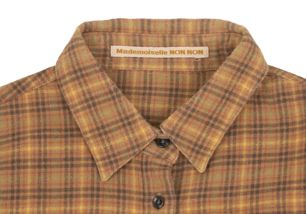 Mademoiselle NON NON Cotton Check Flannel Shirt K-173631_004