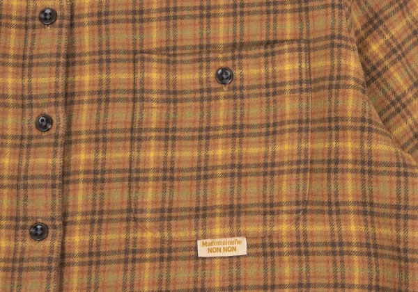 Mademoiselle NON NON Cotton Check Flannel Shirt K-173631_006