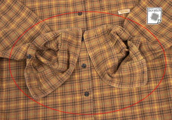Mademoiselle NON NON Cotton Check Flannel Shirt K-173631_010