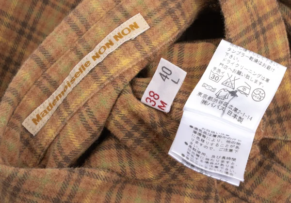 Mademoiselle NON NON Cotton Check Flannel Shirt K-173631_015