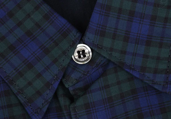 COMME des GARCONS HOMME Front and Back Panel Design Short Sleeved Plaid Shirt K-173633_004