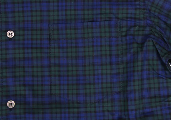 COMME des GARCONS HOMME Front and Back Panel Design Short Sleeved Plaid Shirt K-173633_005