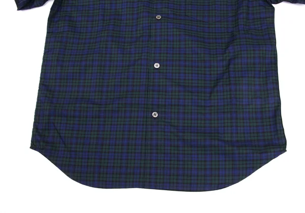 COMME des GARCONS HOMME Front and Back Panel Design Short Sleeved Plaid Shirt K-173633_007