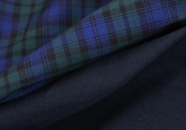 COMME des GARCONS HOMME Front and Back Panel Design Short Sleeved Plaid Shirt K-173633_011