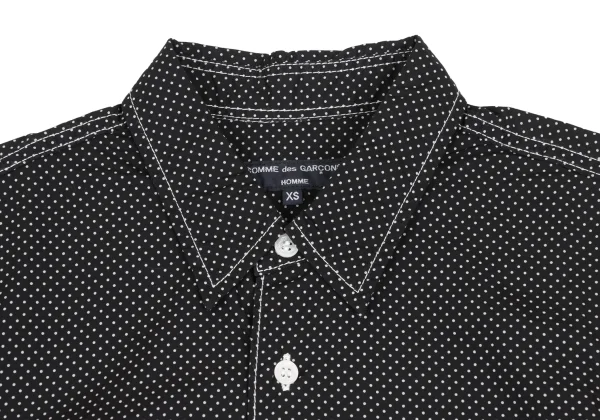 COMME des GARCONS HOMME Corduroy Sleeve Panels Pin Dot Long Sleeve Shirt K-173634_003