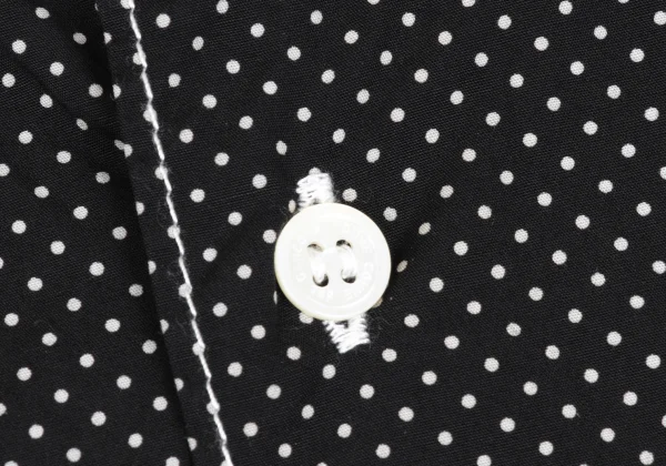 COMME des GARCONS HOMME Corduroy Sleeve Panels Pin Dot Long Sleeve Shirt K-173634_004