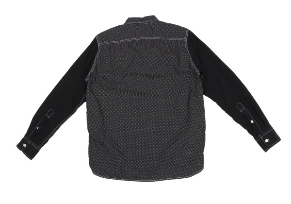 COMME des GARCONS HOMME Corduroy Sleeve Panels Pin Dot Long Sleeve Shirt K-173634_011