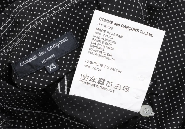 COMME des GARCONS HOMME Corduroy Sleeve Panels Pin Dot Long Sleeve Shirt K-173634_013