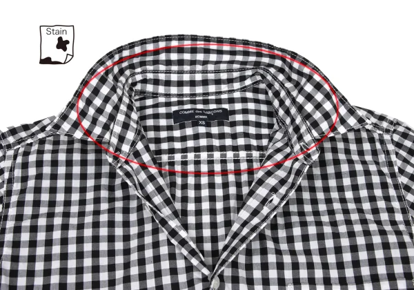 COMME des GARCONS HOMME Cotton Check Long Sleeve Shirt K-173637_006