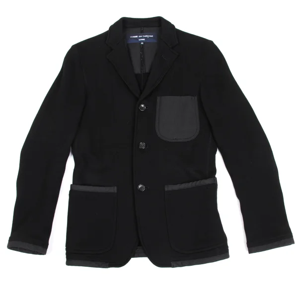 COMME des GARCONS HOMME Cotton Patch Pocket Sweat Jacket Black XS K-173644_001