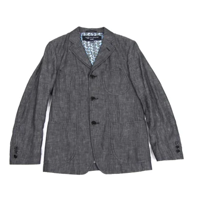 COMME des GARCONS HOMME Linen Paisley Lined Patch Pocket Jacket