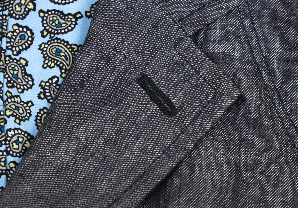 COMME des GARCONS HOMME Linen Paisley Lined Patch Pocket Jacket K-173645_005