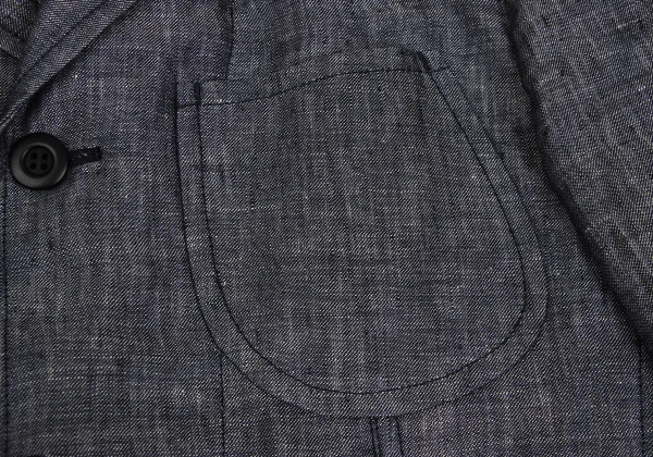 COMME des GARCONS HOMME Linen Paisley Lined Patch Pocket Jacket K-173645_007