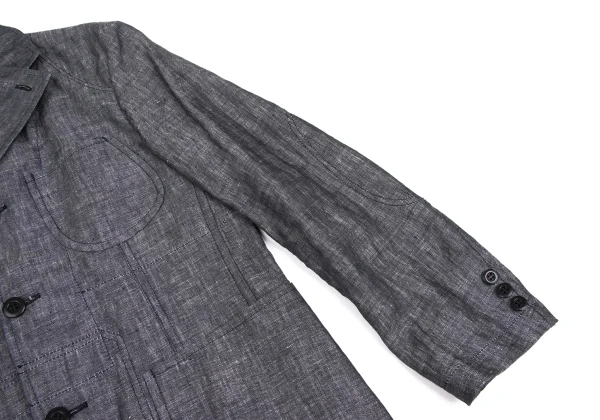 COMME des GARCONS HOMME Linen Paisley Lined Patch Pocket Jacket K-173645_009