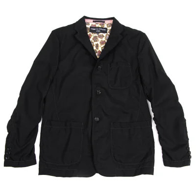 COMME des GARCONS HOMME Wool Paisley Lined Patch Pocket Jacket