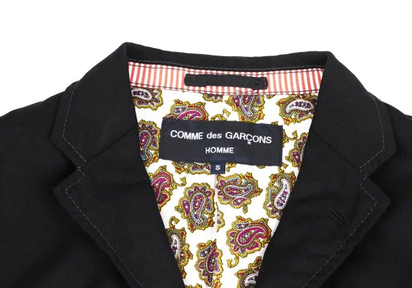 COMME des GARCONS HOMME Wool Paisley Lined Patch Pocket Jacket K-173647_003