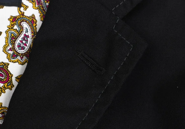 COMME des GARCONS HOMME Wool Paisley Lined Patch Pocket Jacket K-173647_005